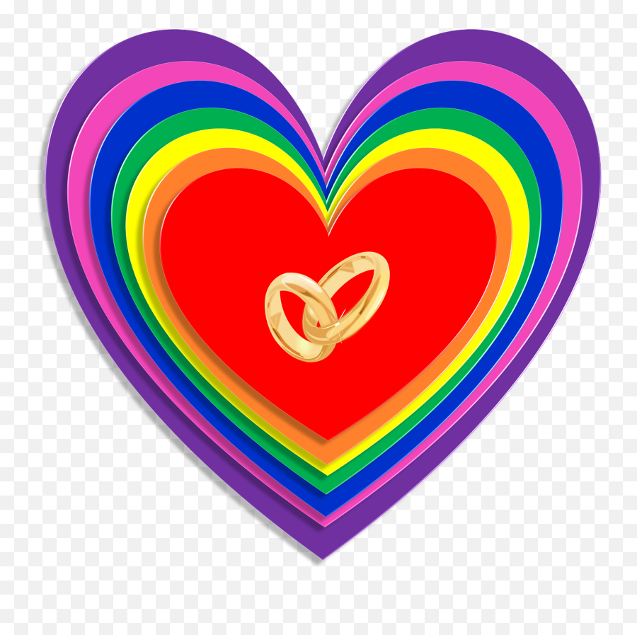 Marriage Equality Rainbow Hearts Png - Regenbogen Hochzeit Emoji,Rainbow Heart Png
