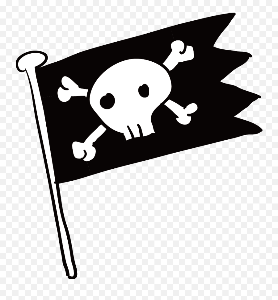 Piracy Flag Jolly Roger - Jolly Roger Flag Png Emoji,Pirate Flag Clipart