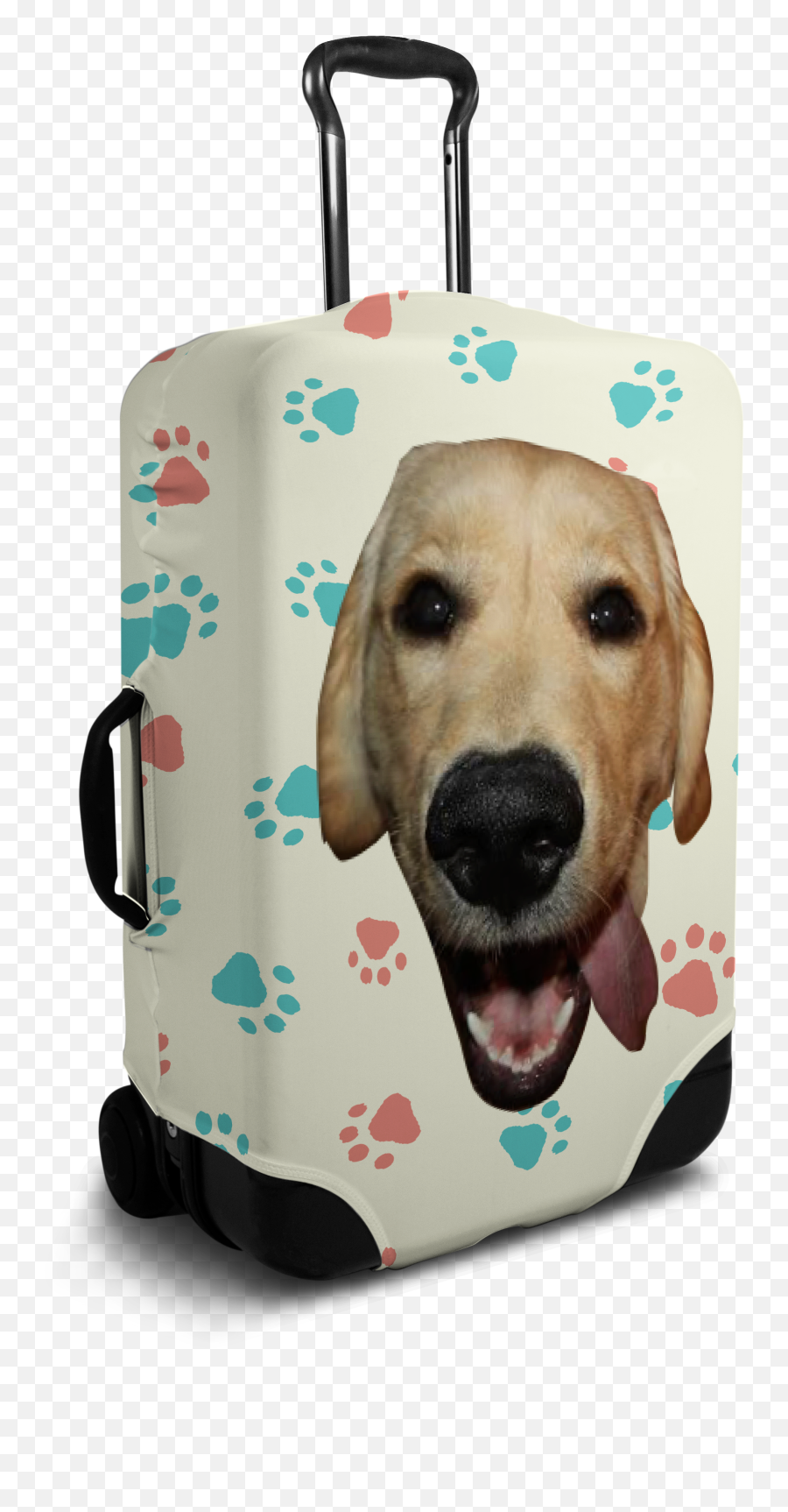 Custom Luggage Cover - Cover For Suitcase Emoji,Dog Face Png
