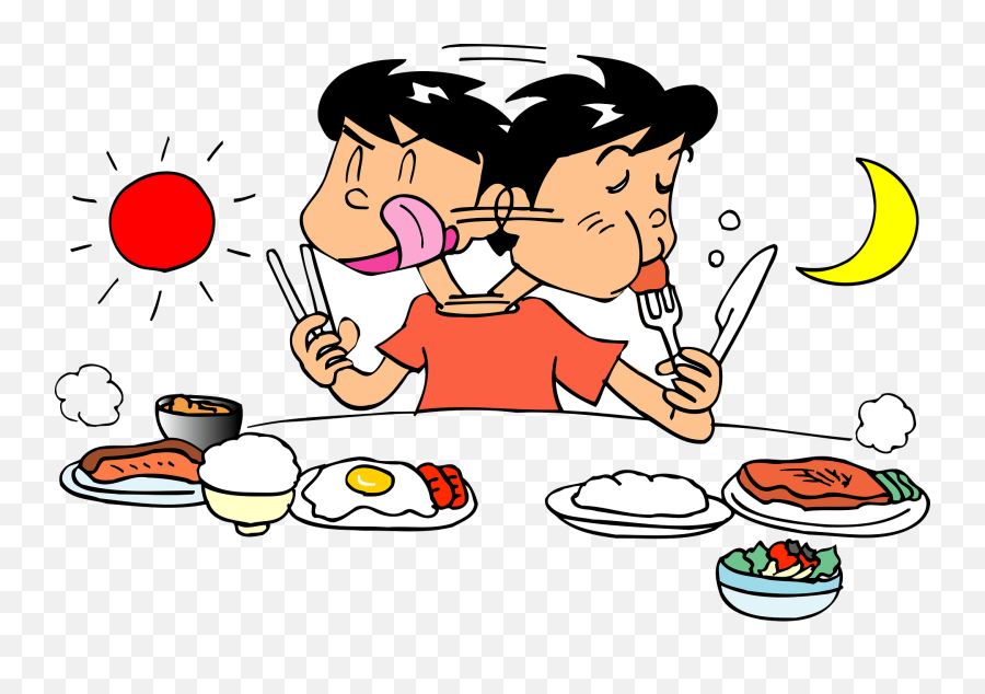 Man Is Eating A Meal Clipart - Eating Meal Clipart Emoji,Eating Clipart