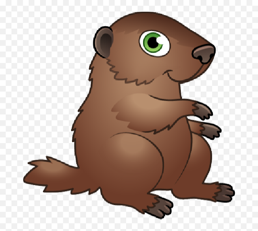 Download Hd Groundhog - Groundhog Cartoon Transparent Png Emoji,Groundhogs Day Clipart