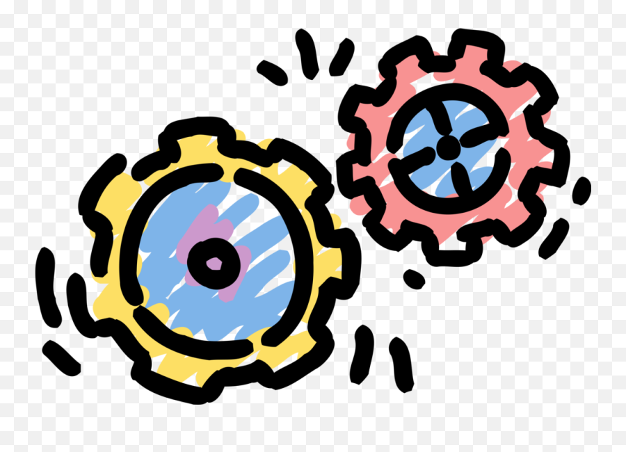 Vector Illustration Of Industrial Cogwheel Gear Rotating Emoji,Cogwheel Png