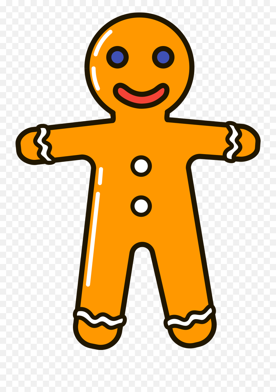Gingerbread Man Clipart - Dot Emoji,Gingerbread Man Clipart