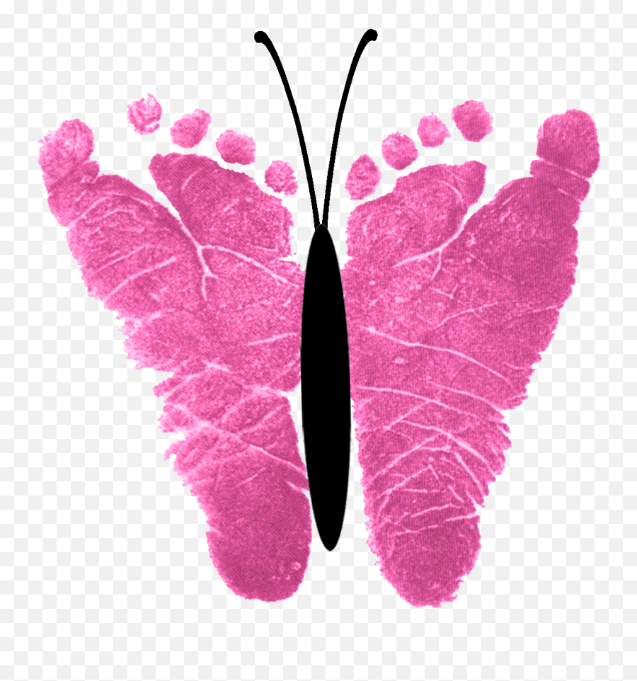 Download Footprint Clipart Butterfly - Its A Girl Baby Boy Footprint Butterfly Tattoo Emoji,Footprint Clipart