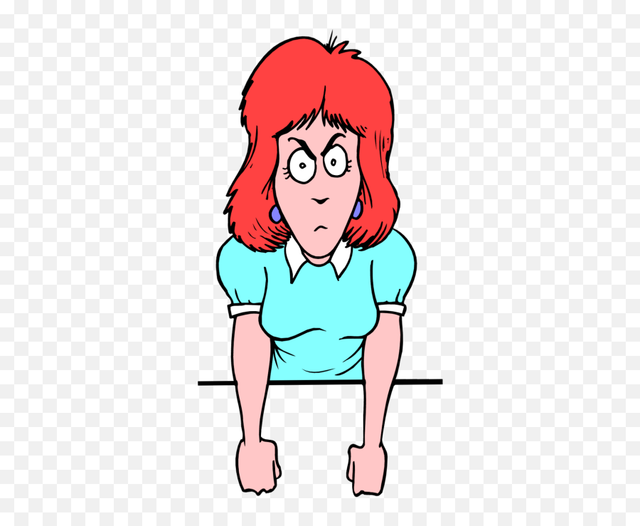Mean Woman Clipart - Mad Lady Clipart Emoji,Angry Clipart