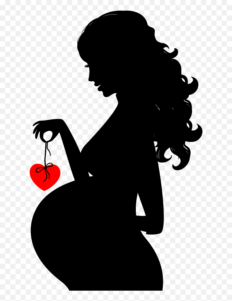 Pregnancy Silhouette Woman Clip Art - Pregnant Silhouette Emoji,Pregnant Woman Clipart