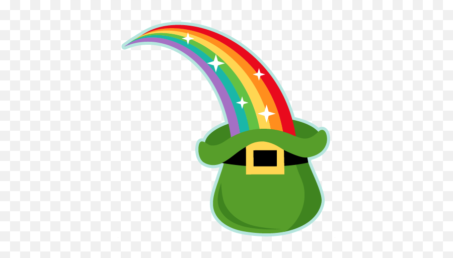 Rainbow Into Leprechaun Hat Svg - Cute Rainbow Cute St Day Emoji,Leprechaun Clipart