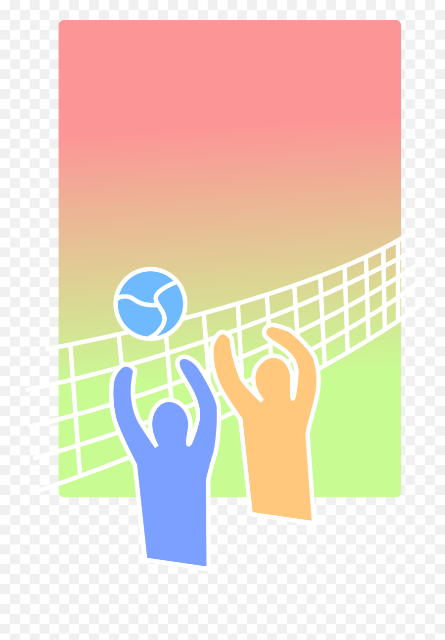 Human Behavior Thumb Area Png Clipart - Volleyball Hand Signal Background Emoji,Volleyball Net Clipart