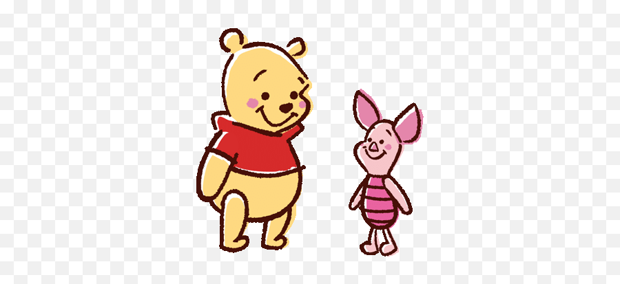 Lillianriva U201cpooh Piglet U201d Cute Winnie The Pooh Winnie - Love You Piglet Gif Emoji,Disney Logo Gif