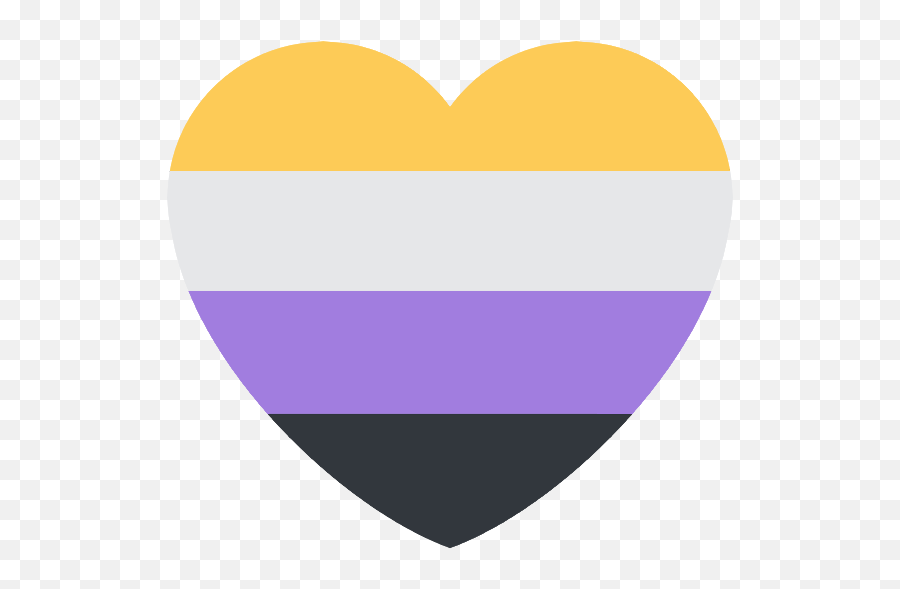 Nonbinaryprideheart - Discord Emoji Nonbinary Heart Emoji Transparent,Purple Heart Emoji Png