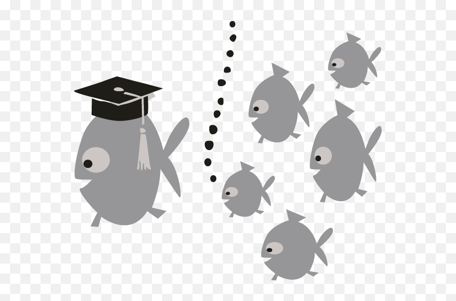 Download Smock School Of Fish Motif - Cartoon Png Image With School Of Fish Playing Cartoon Emoji,School Of Fish Png