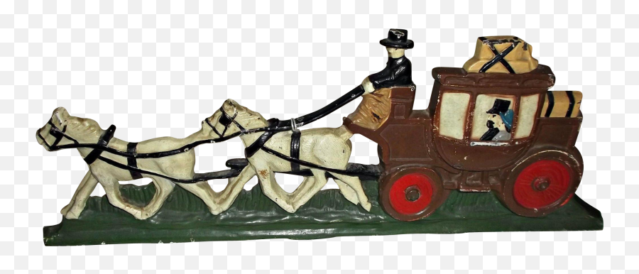 Vintage Cast Iron Horse Drawn Carriage - Antique Emoji,Horse And Carriage Clipart