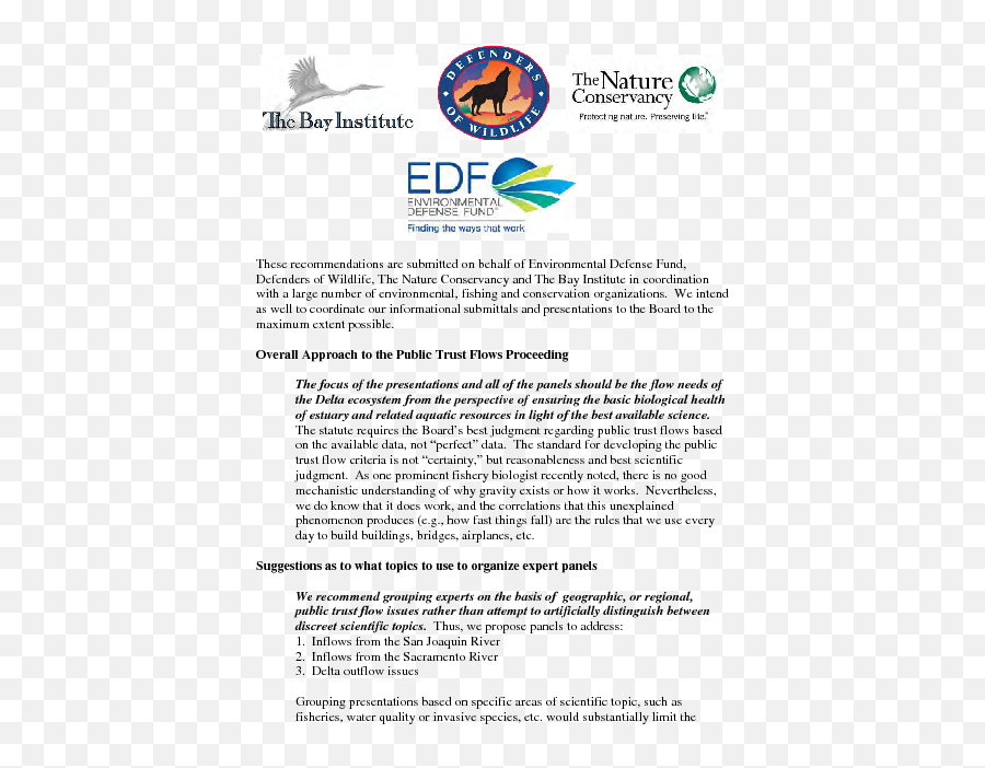 Notice Of Intent To Appear In The Delta Flow Criteria - Defenders Of Wildlife Emoji,Nature Conservancy Logo