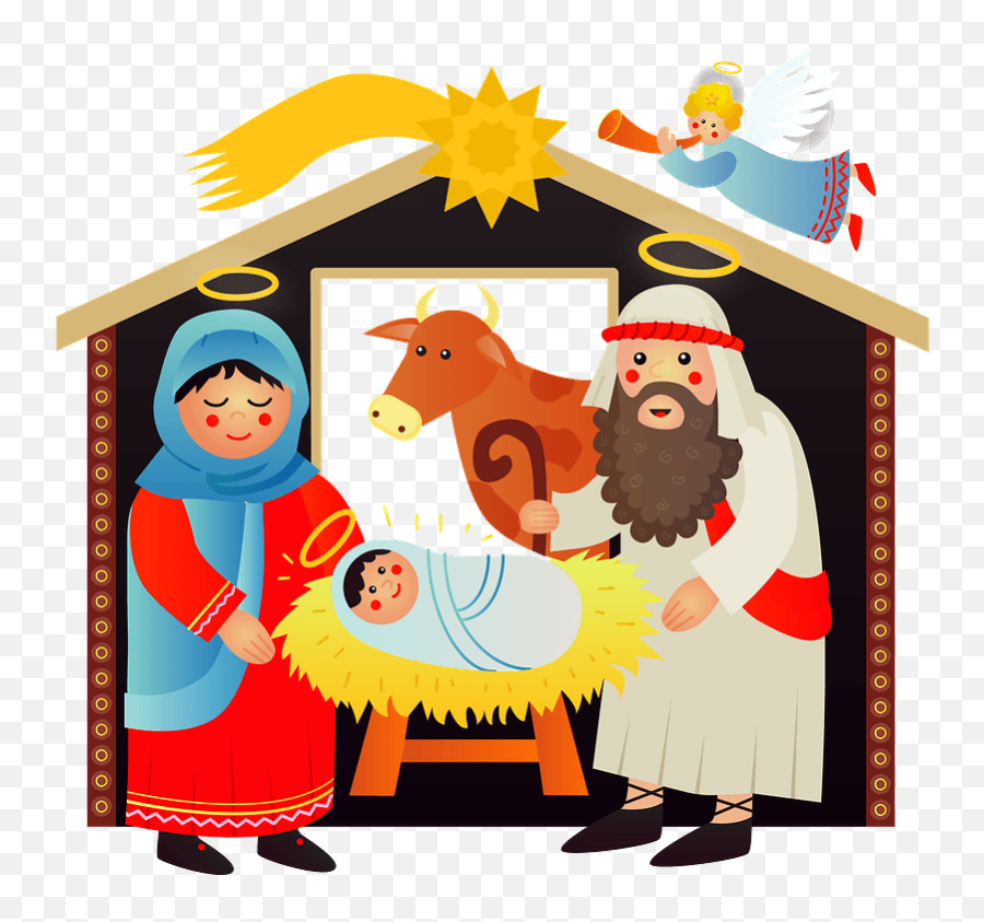 Nativity Scene Clipart - Clipart Nativity Scene Png Emoji,Nativity Scene Clipart