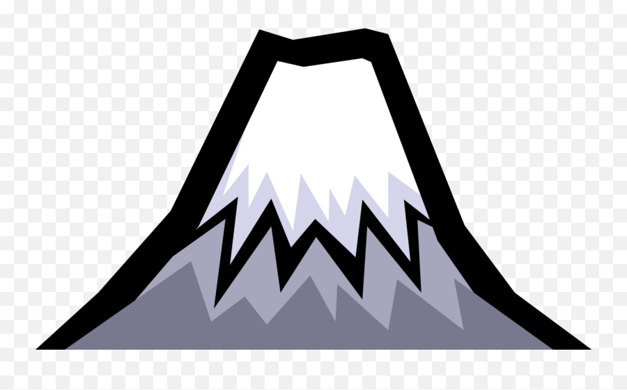 Vector Illustration Of Mount Fuji Volcano Located On - Mt Emoji,Clipart Volcanoes