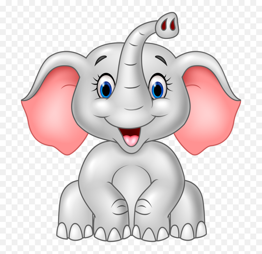 Clipart Giraffe Baby Elephant Clipart - Elephant Head Elephant Cartoon Face Emoji,Baby Elephant Clipart