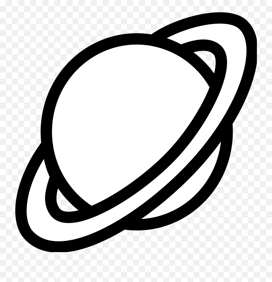Download Planet Earth Clipart Outline - Saturn Clipart Png Planet Clipart Black And White Emoji,Earth Clipart