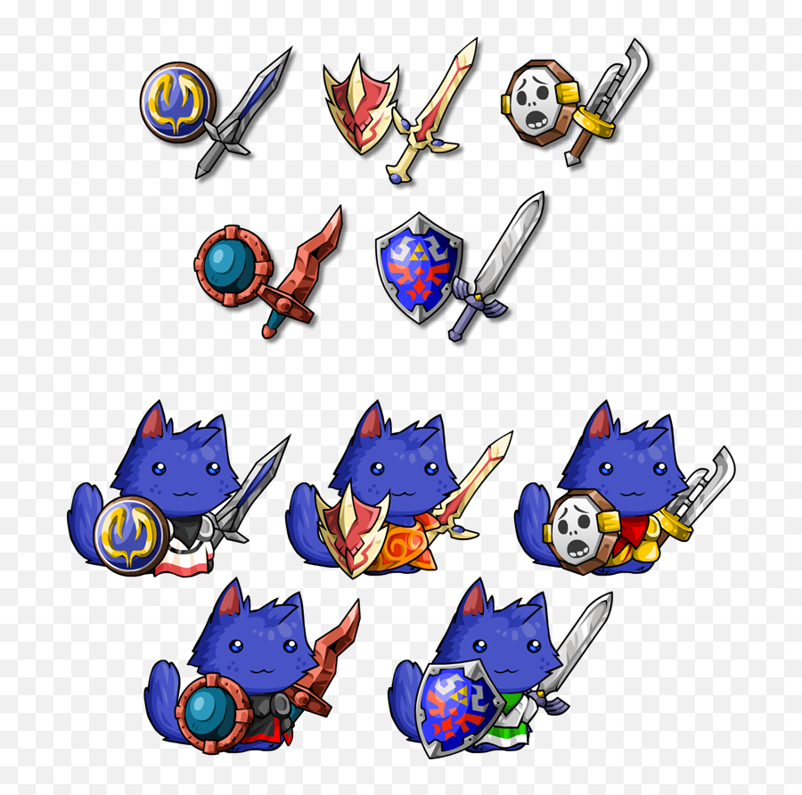 Famous Swords U0026 Shields Kupo Games Emoji,Sword And Shield Clipart