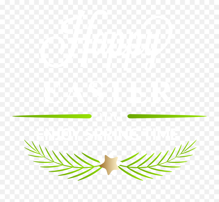 Download Deco Leaf Text Illustration Green Graphics Easter Emoji,Happy Easter Png