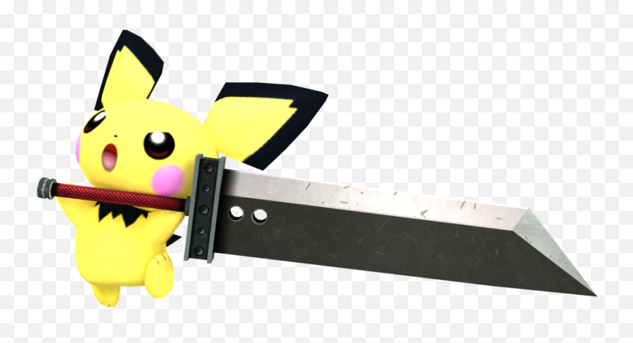 Waveo On Twitter I Forget How I Got This Idea But Pichu Emoji,Buster Sword Png