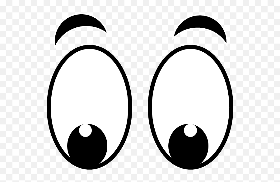 Black And White Cartoon Eye Clipart - Clipart Googly Eyes Emoji,Eyes Clipart