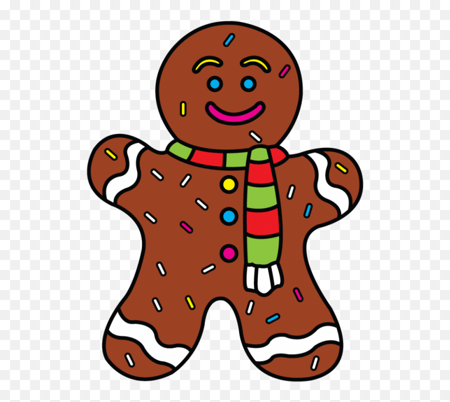 Cartoon Gingerbread Man Png Images Free - Draw Gingerbread Man Emoji,Gingerbread Man Clipart