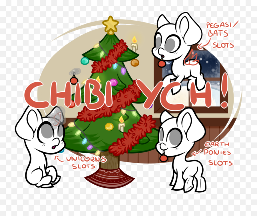 Closed Christmas Chibi Ych - Ych Mlp Christmas Mlp Merry Christmas Base Emoji,Christmas Eve Clipart