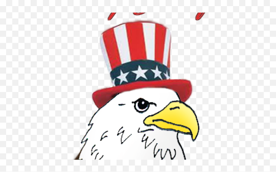 July 4th Clipart - Bald Eagle Transparent Cartoon Jingfm Costume Hat Emoji,July 4th Clipart