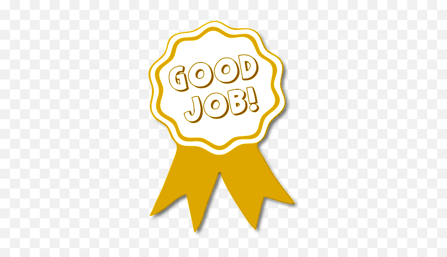 Free Clip Art - Good Job Badge For Kids Emoji,Great Job Clipart
