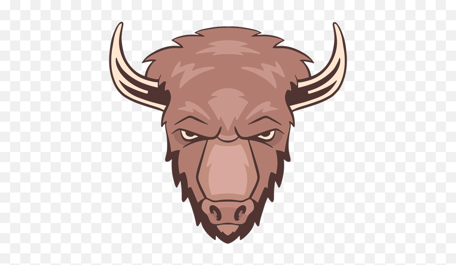 Angry Bison Logo - Bison Emoji,Bison Logo