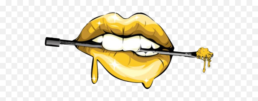 Gold Lips Png Free Download Png Arts - Transparent Gold Lips Clipart Emoji,Lips Png