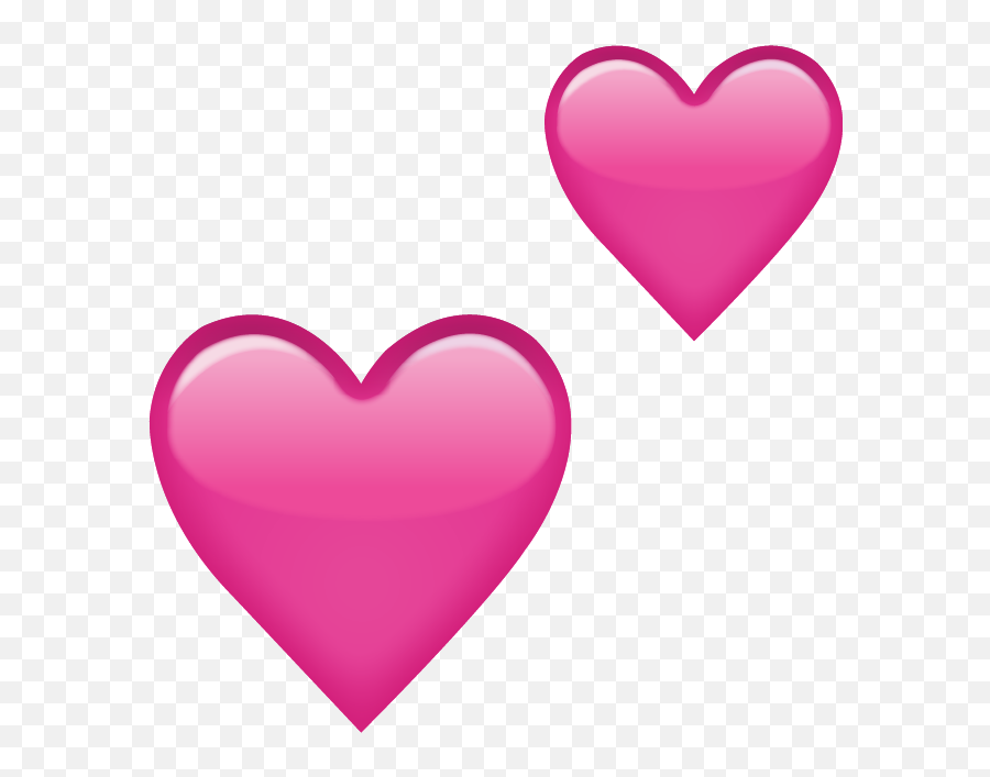 Download Two Pink Hearts Emoji Icon - Background Heart Emoji Png Transparent,Heart Emoji Png
