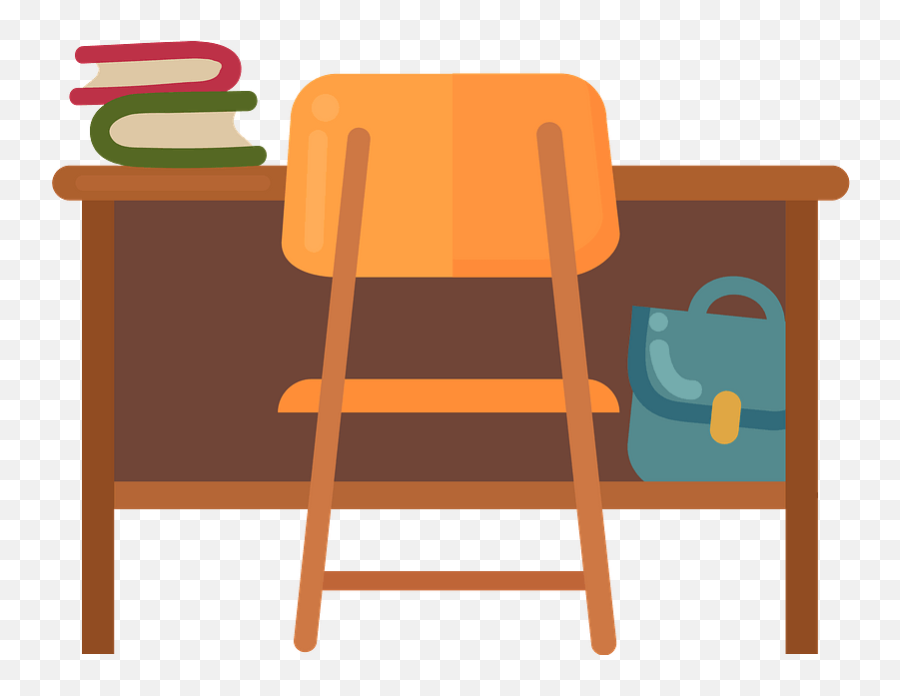 School Desk Clipart - Furniture Style Emoji,Desk Clipart