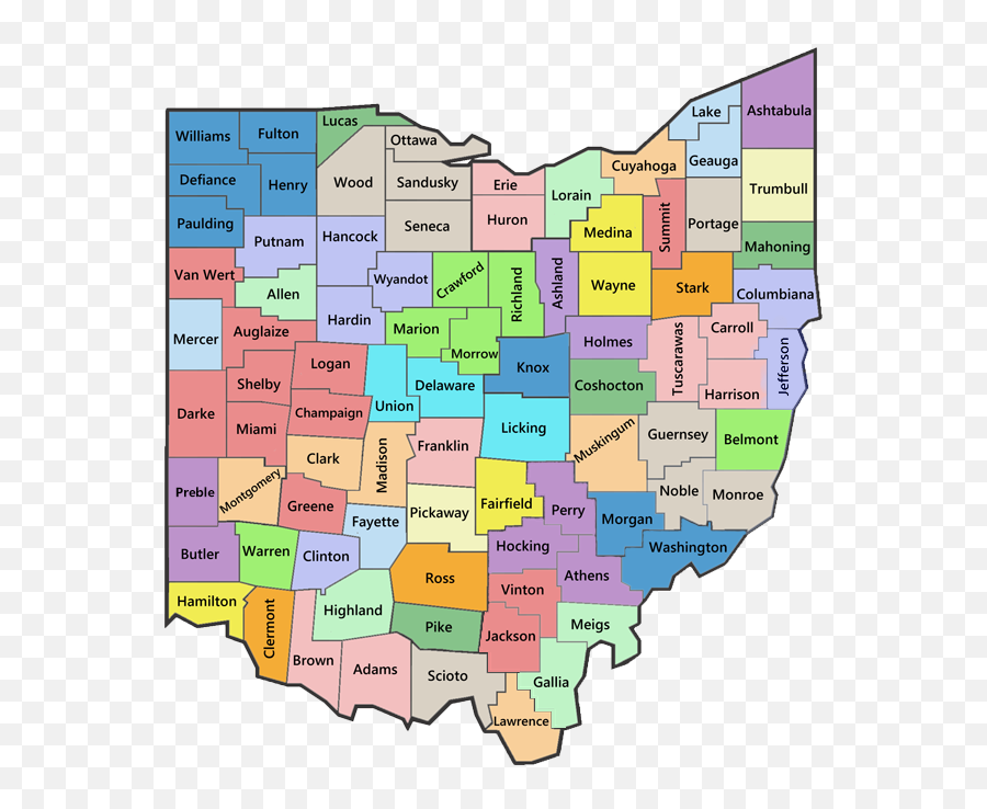Ohio Outline Png - Ohio Map Of State Of Ohio With Outline Of Emoji,Ohio Png