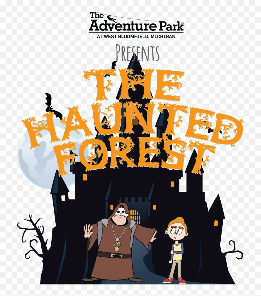 The Haunted Forest Kids Out And About Ann Arbor Detroit Emoji,Michigan's Adventure Logo