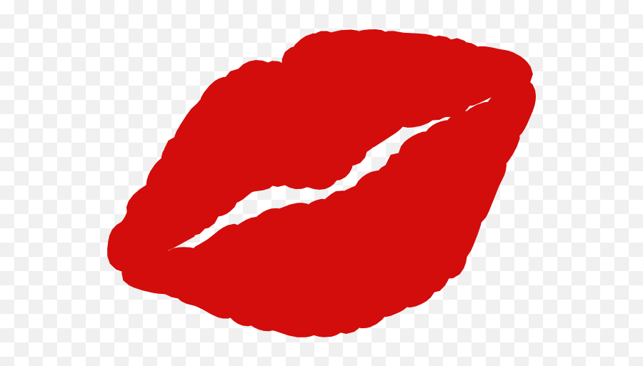 Red Kissing Lips Clipart Png Image With - Cartoon Kiss Transparent Lips Emoji,Lipstick Clipart