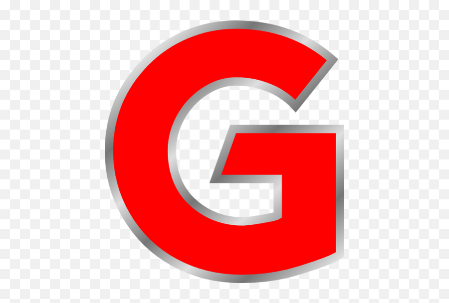 Red Letter G Silver Outline Png Images Download - Yourpngcom Emoji,Red Circle Outline Png