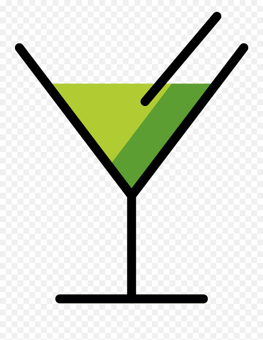 Cocktail Glass Emoji Clipart Free Download Transparent Png - Cocktail Emoji,Martini Glass Clipart