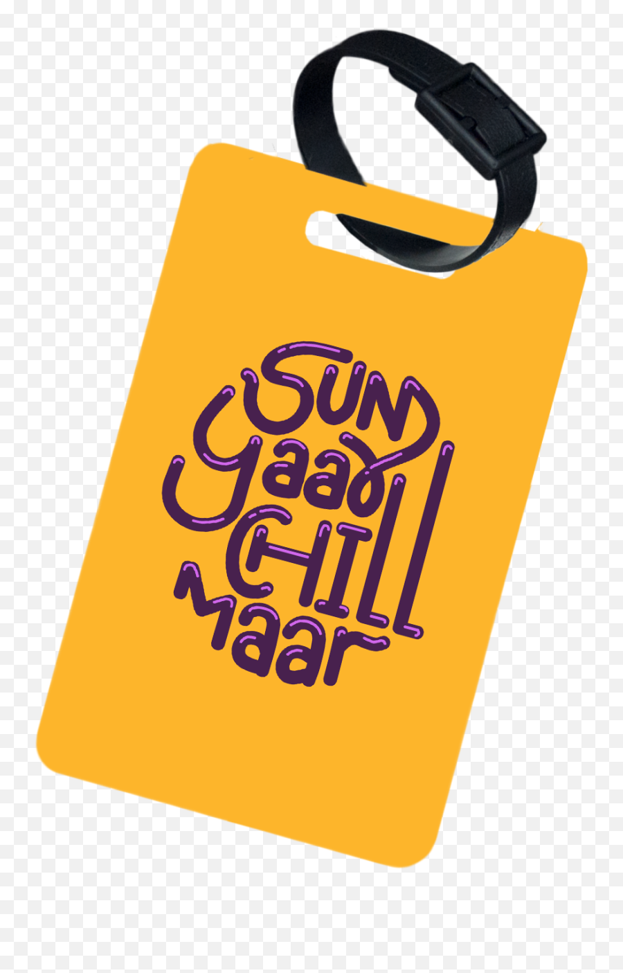 Sun Yaar Chill Maar Luggage Tag Clipart - Full Size Clipart Vertical Emoji,Tag Clipart