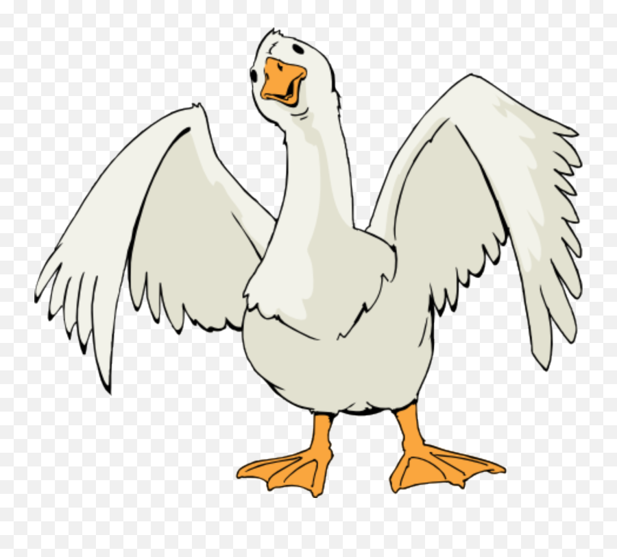 Goose Clip Art - Cartoon Goose Png Emoji,Goose Clipart
