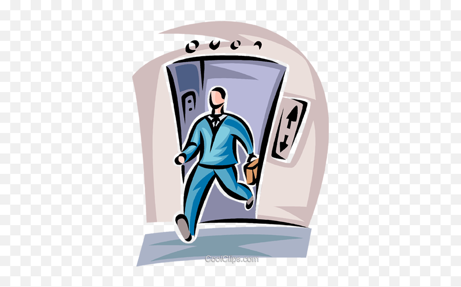 Man Walking Off Of The Elevator Royalty - Fictional Character Emoji,Elevator Clipart