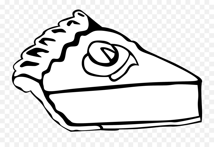 Black And White Pies Clipart - Printable Slice Of Pie Emoji,Pie Clipart