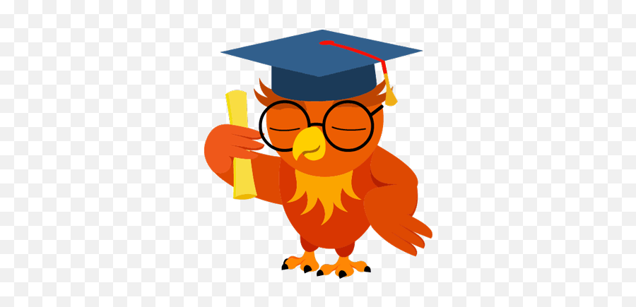 Graduation Animated Clipart Owl - Holdingdiplomacelebrating Graduation Animated Emoji,Animated Clipart