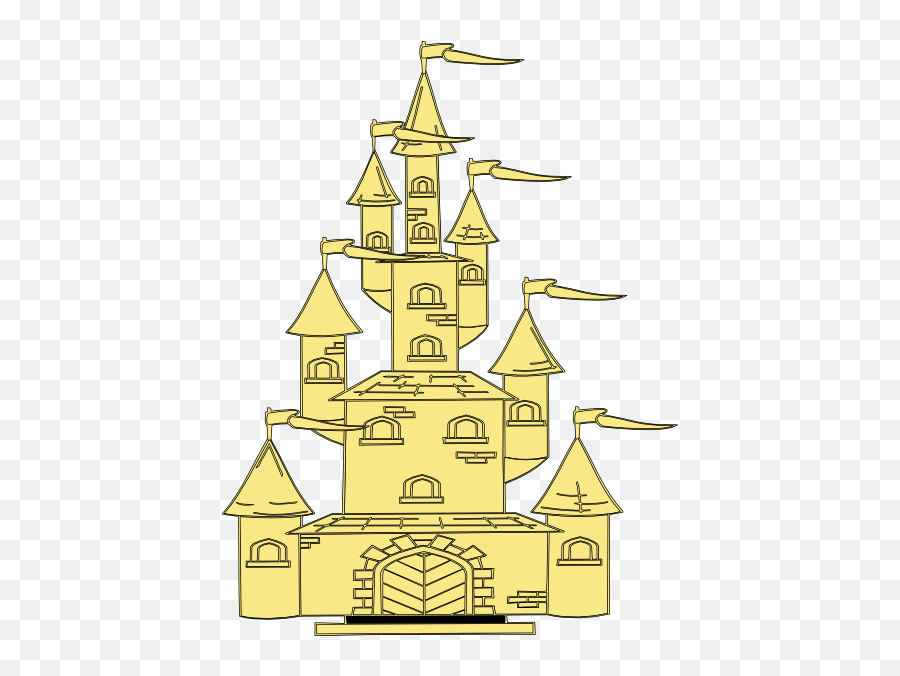 Download Castle Clipart Yellow - Clip Art Png Image With No Transparent Background Gold Castle Clipart Emoji,Sand Castle Clipart