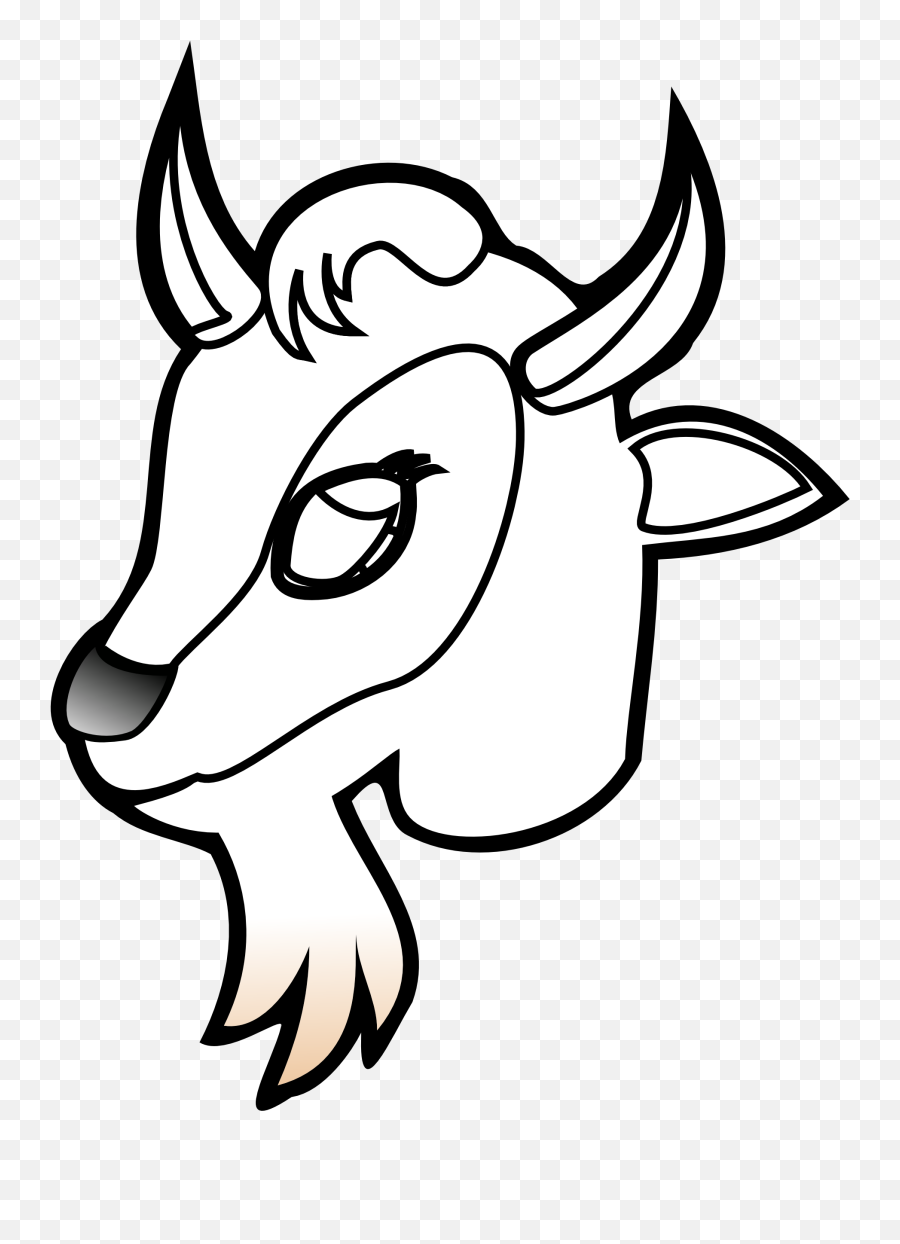 Goat Clip Art - Goat Head Clipart Emoji,Goat Head Clipart