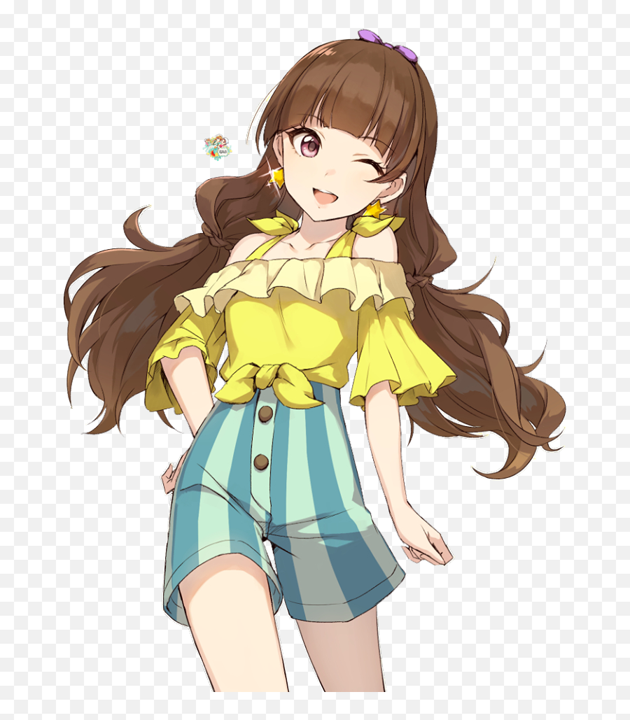 Cute Anime Girl Render Transparent Png - Cute Anime Girl Emoji,Cute Anime Girl Transparent