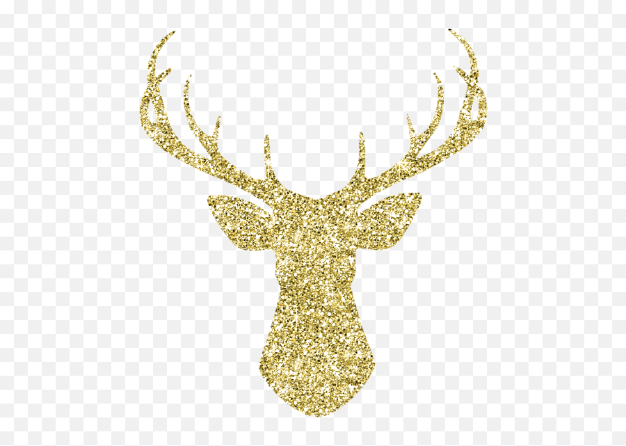 Gold Glitter Png Transparent Download Emoji,Deer Head Png