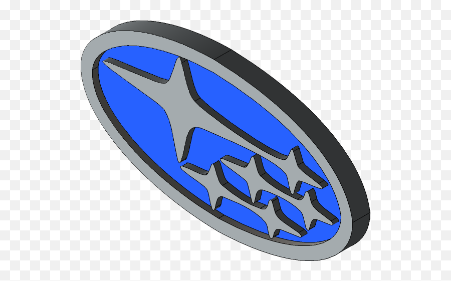 Subaru Logo 3d Cad Model Library Grabcad - Automotive Decal Emoji,Subaru Logo