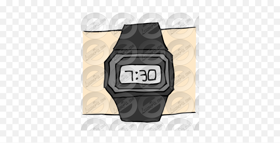 Digital Watch Picture For Classroom Therapy Use - Great Language Emoji,Watch Clipart