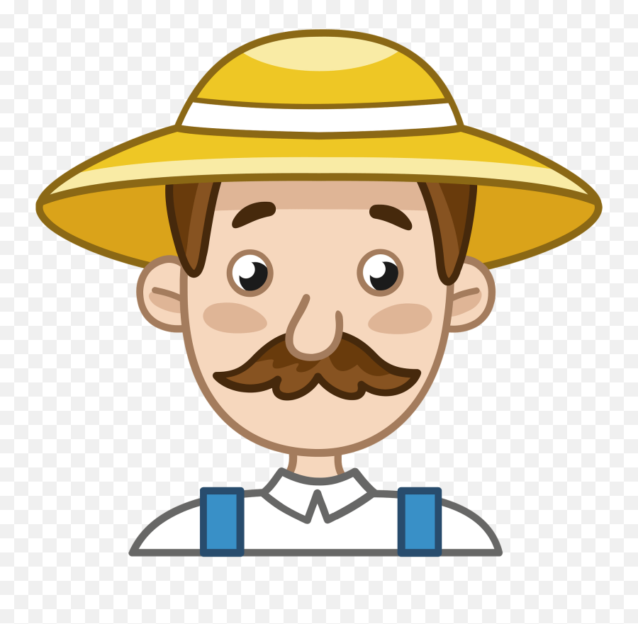 Farmer Clipart - Clipart Farmer Face Cartoon Emoji,Farmer Clipart